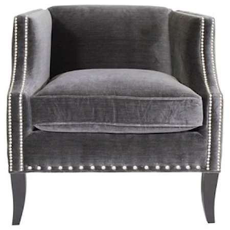 Transitional Chair with Nailhead Trim